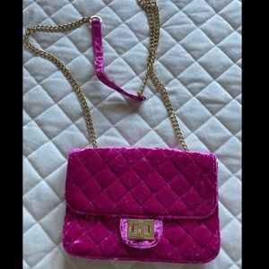 Velvet pink purse